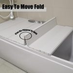 1.2cm Heat-Resistant PVC Folding Bathtub Cover Dust-Proof Tray White - Image 2