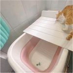 Extendable Shutter Bathtub Tray Folding PVC Storage Stand White