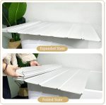 0.6cm Folding PVC Bathtub Cover Tray for Books Phone Tablet - Image 2