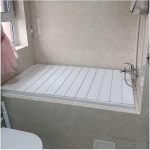 Waterproof Folding Bath Tray Caddy Dust-Proof Lid for Bathtubs