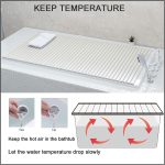 Non-Slip Bath Caddy Folding Dust-Proof Cover with Phone Slot - Image 2