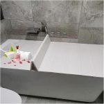 1.2cm Heat-Resistant PVC Folding Bathtub Cover Dust-Proof Tray White