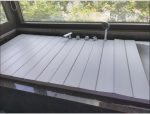Foldable PVC Dust-Proof Bathtub Cover with Phone Tablet Stand